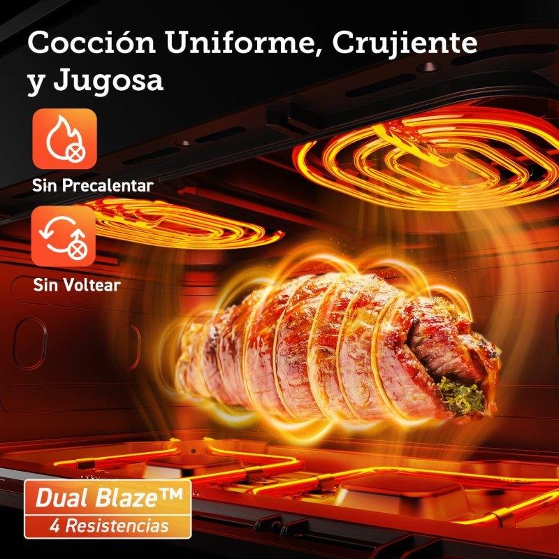 Detalle de Cosori Dual Blaze Twinfry Chef Edition 10L: freidora de aire con doble cesta y 2800 W