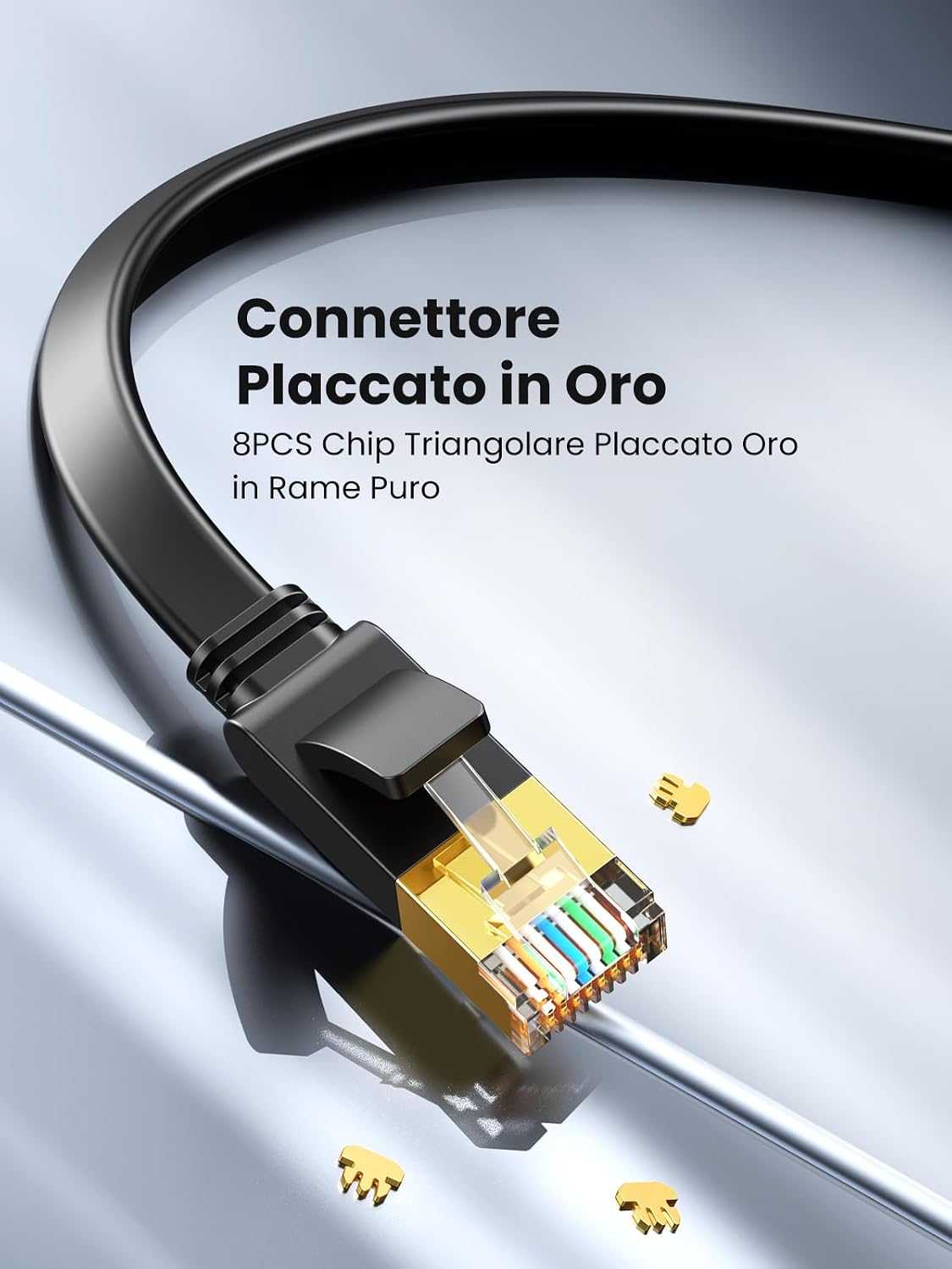 Thumbnail 5 de UGREEN Cavo Ethernet LAN RJ45 Piatto Cat 7 10 Gbps 2m: prestazioni elevate e design pratico