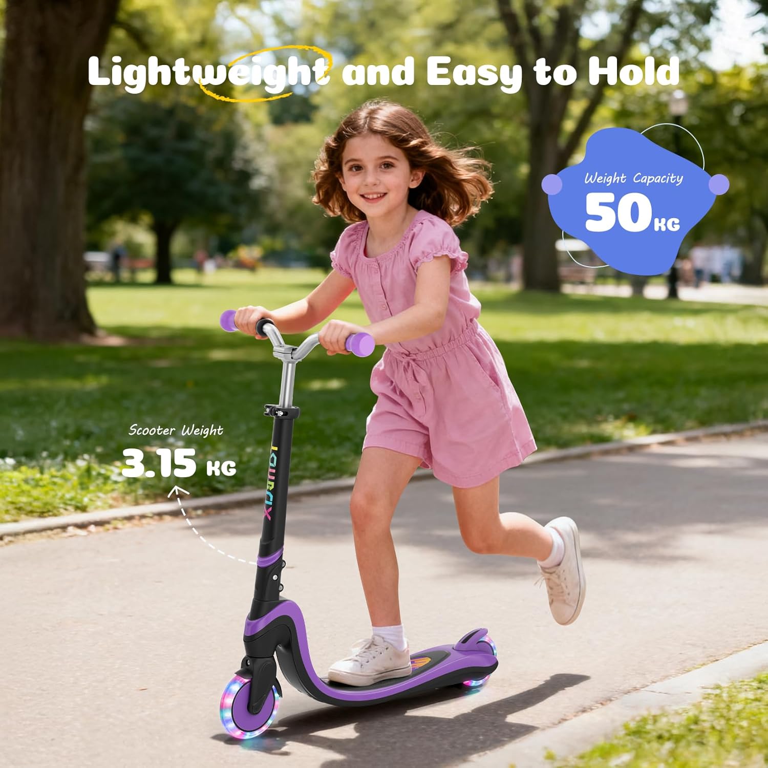 Detalle de TONBUX Trottinette pour Enfants: lumière, sécurité et légèreté pour 3–12 ans