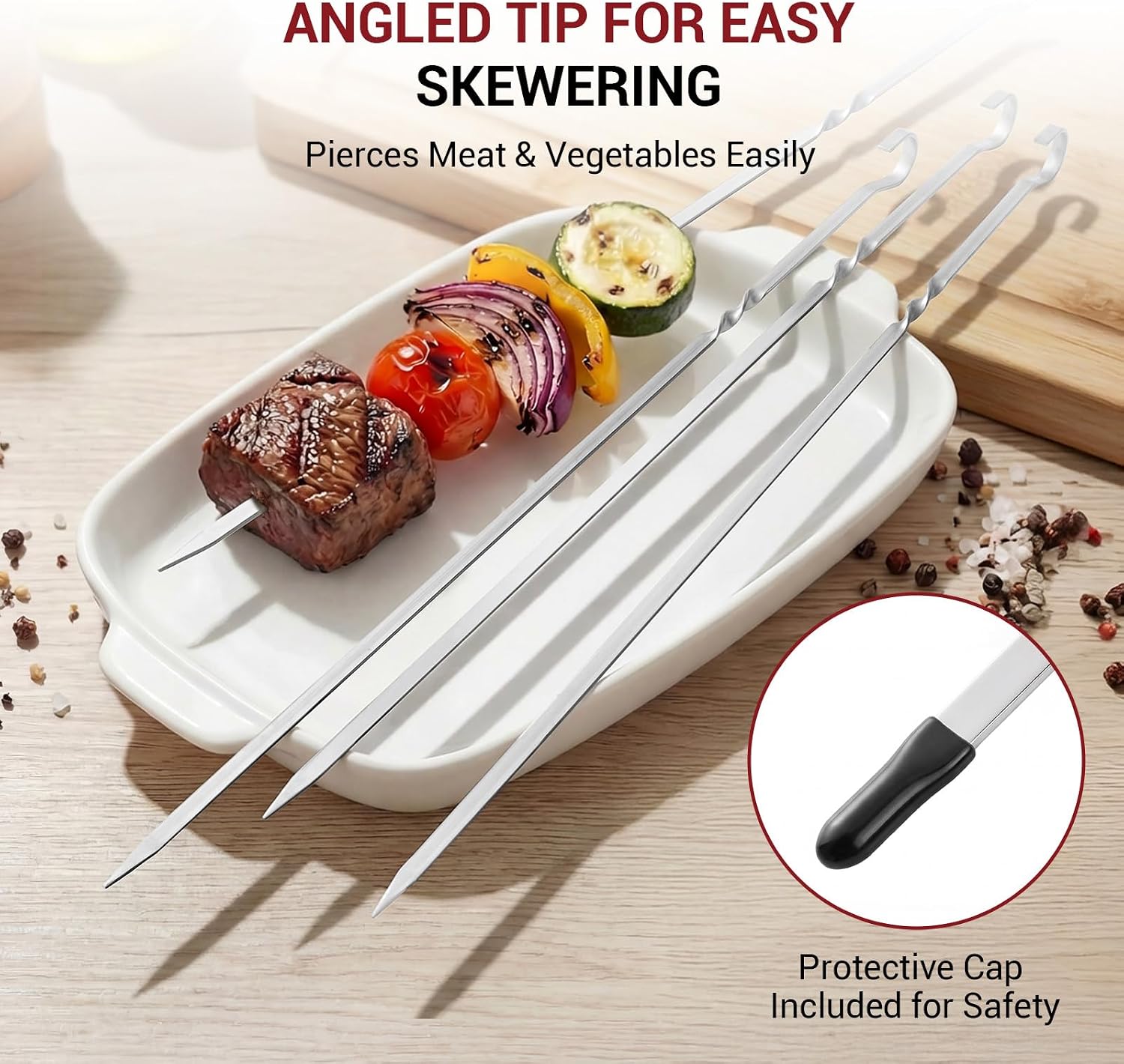 Detalle 2 de Homealexa 15" BBQ Skewers Set of 20
