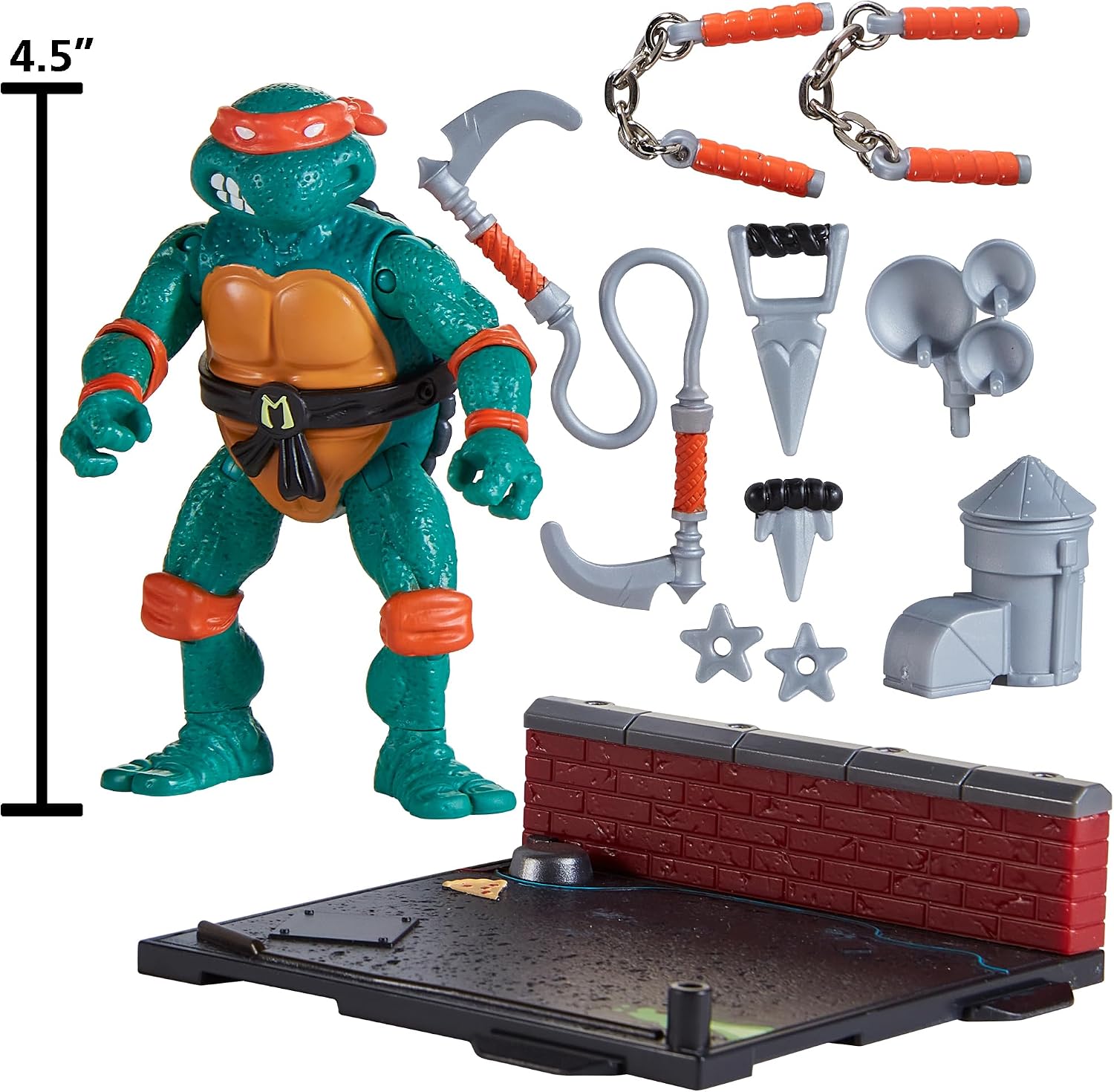Detalle de TEENAGE MUTANT NINJA 81043 ミケランジェロ アクションフィギュア 1988年リマスター版
