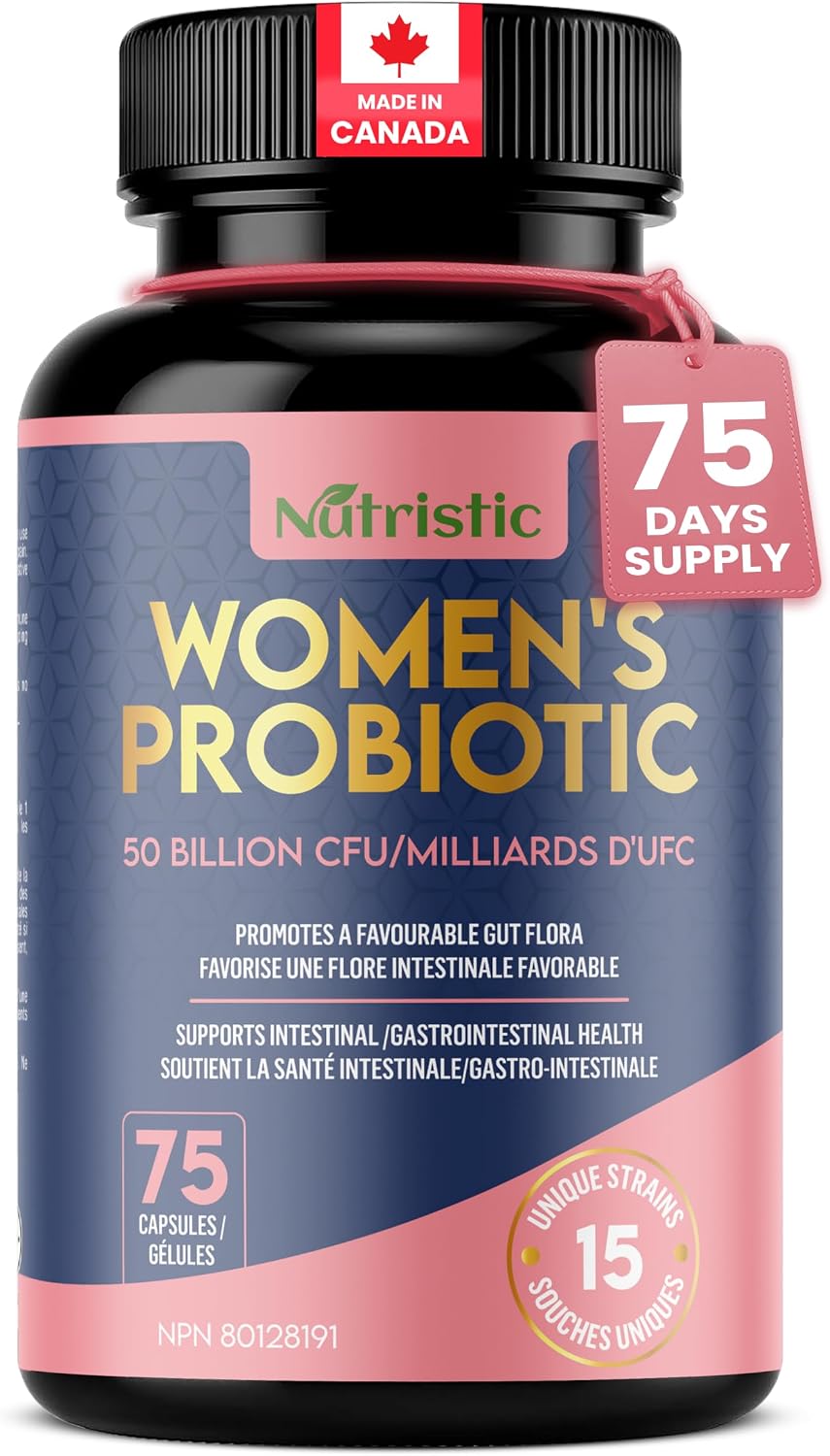 Detalle de Nutristic Women’s Probiotic Capsules, 15 Strains, 50 Billion CFU