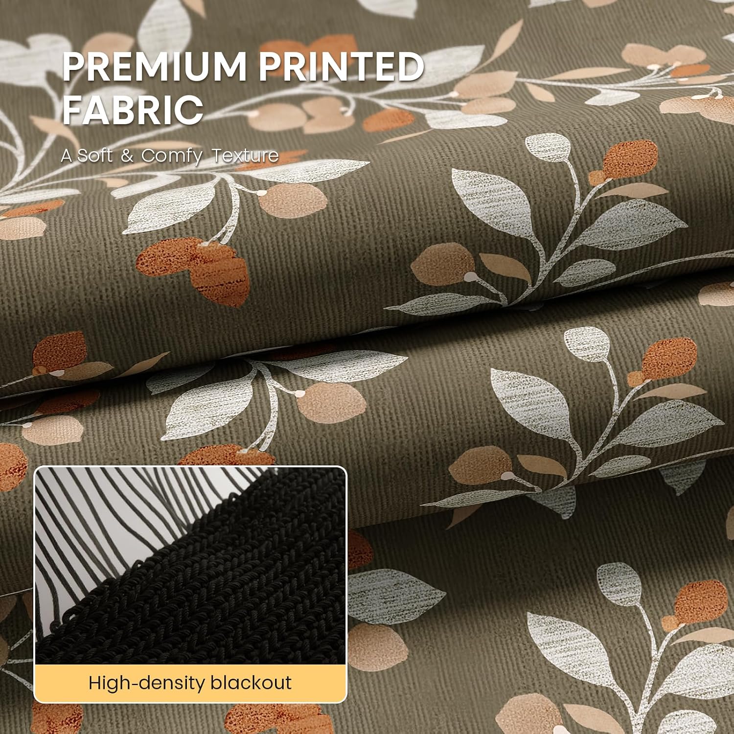 Detalle 2 de Vintage Floral Blackout Curtains, 96-Inch