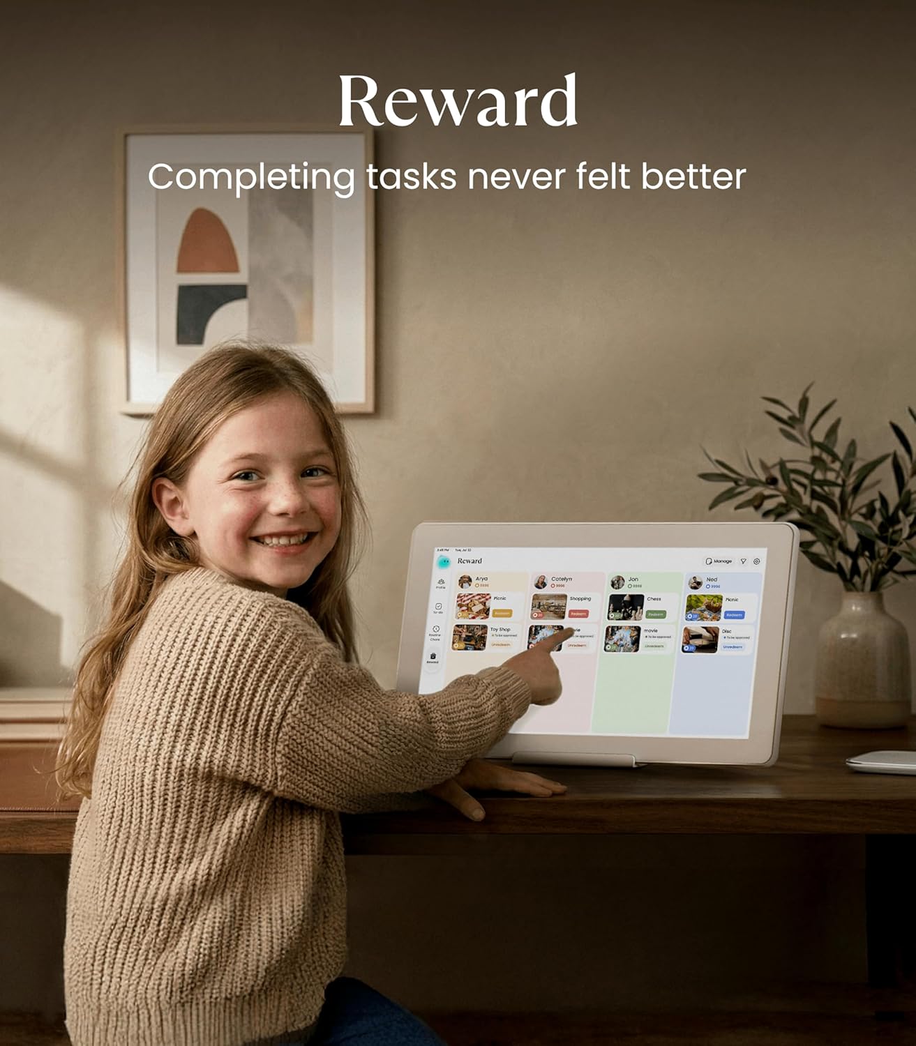 Thumbnail 5 de Cozyla Calendar Plus 2 (15.6") Smart Digital Family Calendar Wall Planner with Touchscreen, Chore Chart, and Cozyla+ App