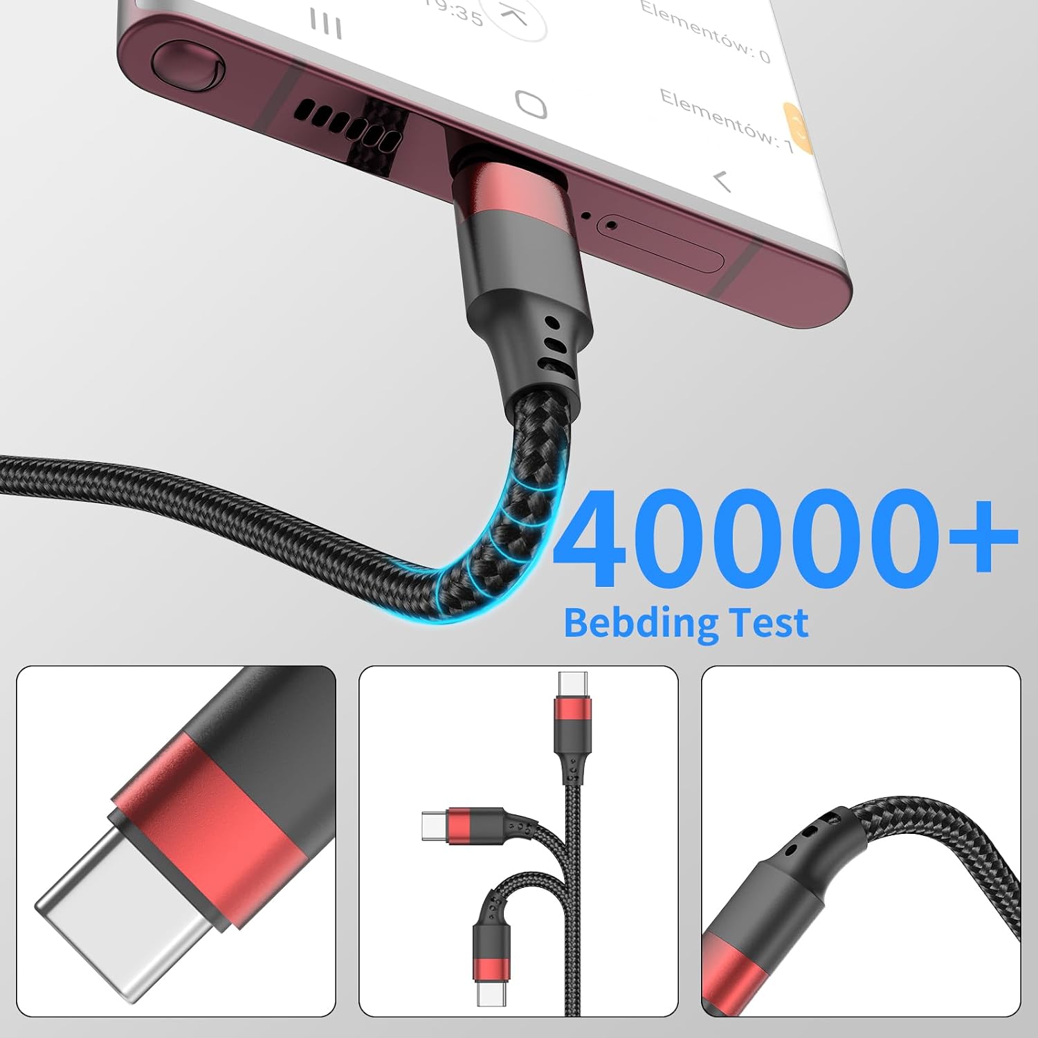 Detalle de Short USB C Cable 20cm 2Pack — USB C cable