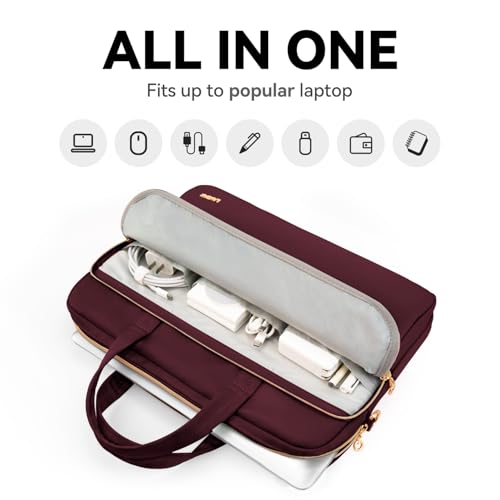 Detalle de Lausiax Laptop Case Bag for 17–17.3 Inch Laptops — Waterproof Red Sleeve