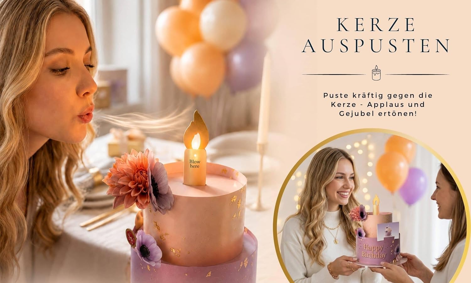Thumbnail 3 de Joli Coon Geburtstagskarte mit Musik und Licht – 3D Pop Up Tortenkarte 20 x 24 cm
