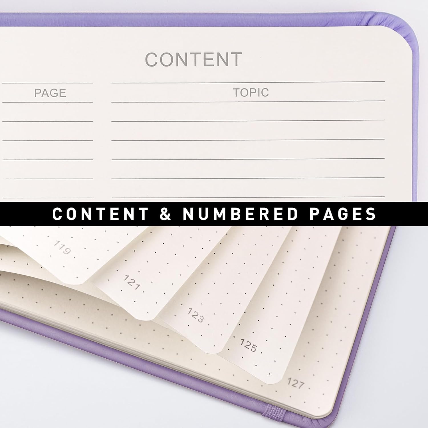Detalle 2 de AHGXG A5 Dotted Journal, 160 Pages, 120 GSM Paper, Light Purple