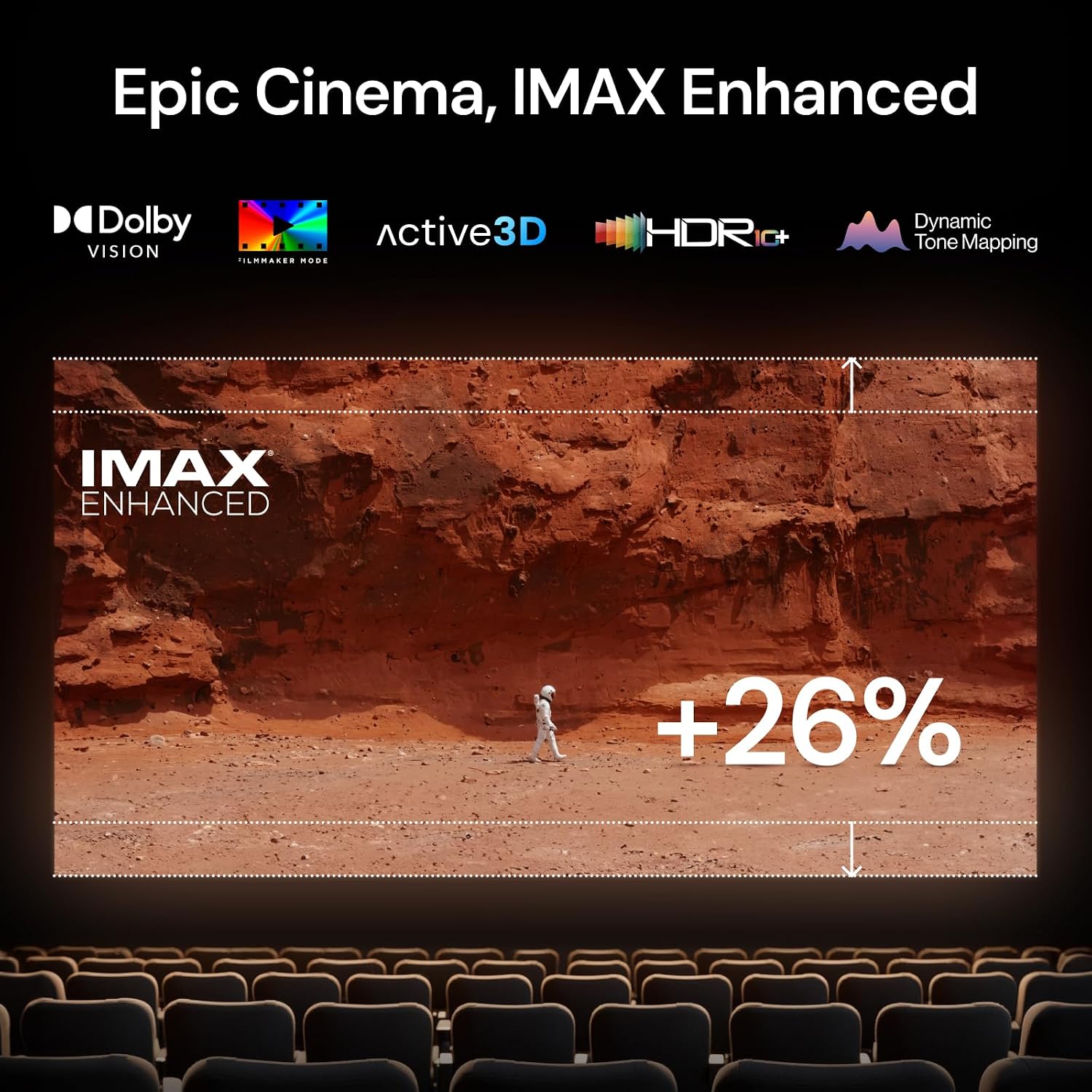 Detalle de Valerion StreamMaster Plus2: Triple Laser 4K Projector with Google TV and IMAX Enhanced