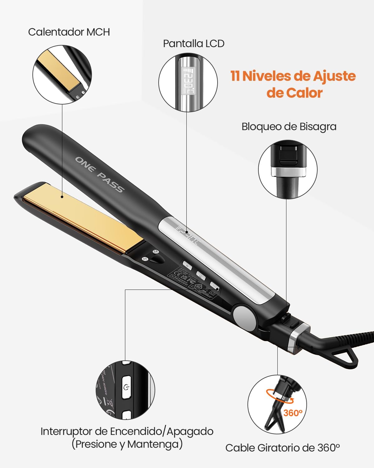 Thumbnail 6 de Faszin 2 en 1 Plancha de Pelo Titanio ✨ Calienta en 20s