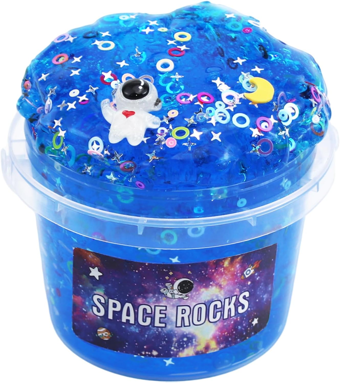 Detalle 2 de Charming Blue Crunchy Fishbowl Bead Slime (Super Soft, Non-Sticky) for Gifts & Party Favors