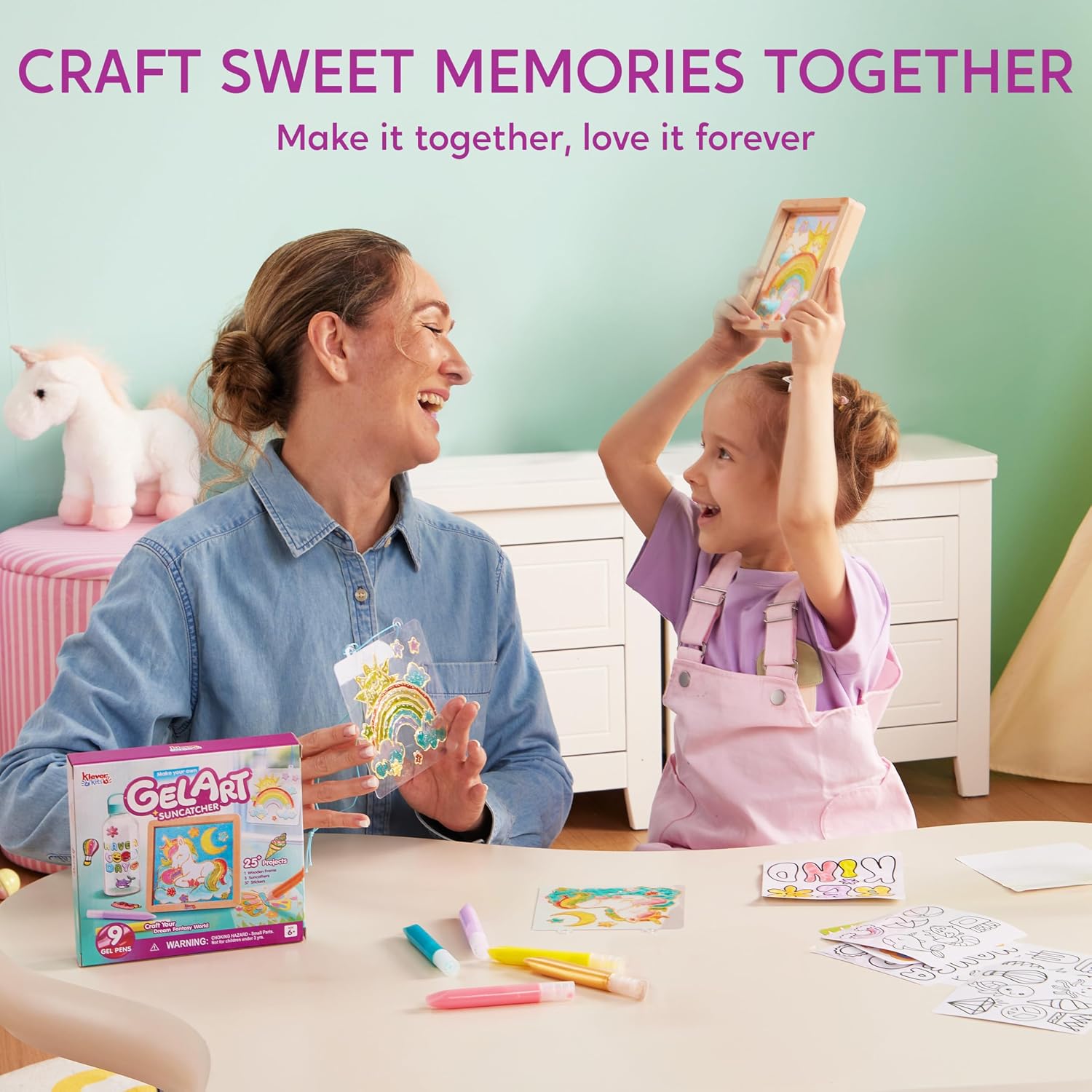 Detalle de Klever Kits Gel-Art-Set – All-in-One-Gel-Kreativset für Kinder ab 6 Jahren