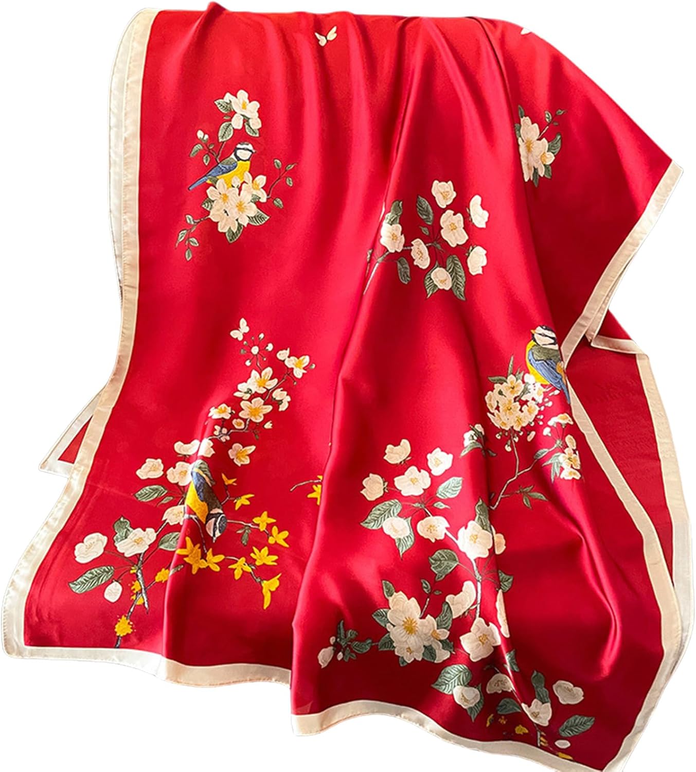 Detalle de FAIRYGATE Satin Scarf Women Elegant Soft Wraps – 180 x 90 cm