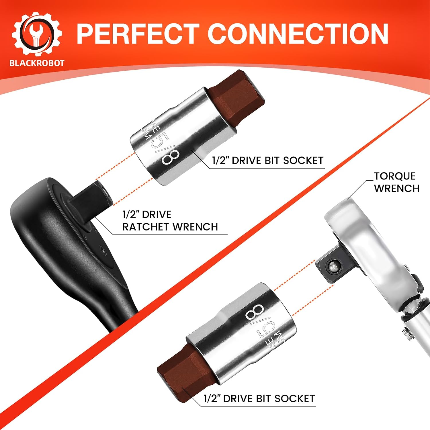 Thumbnail 4 de BLACKROBOT hex bit socket, 5/8 inch
