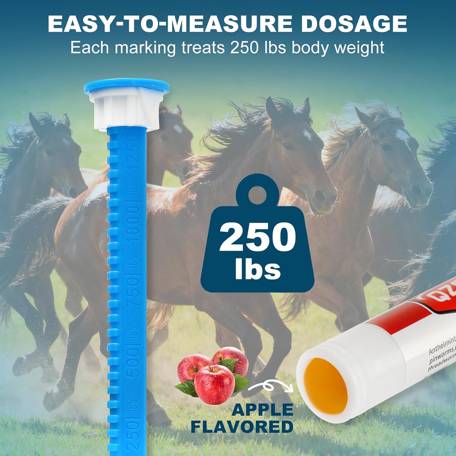 Thumbnail 4 de QZQAB Ivermectin Equine Paste (Model QZQAB), 1.87%, Apple-Flavored, 6-Pack