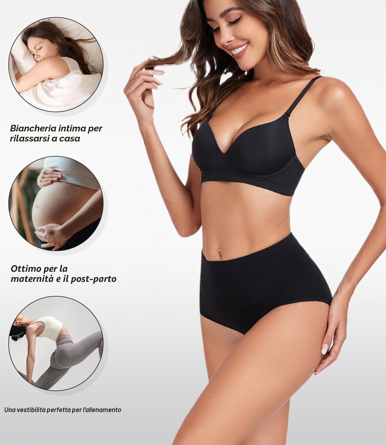 Detalle de wirarpa Slip Elasticizzato Donna Cotone Vita Alta – Mutande traspiranti e comode per ogni giorno