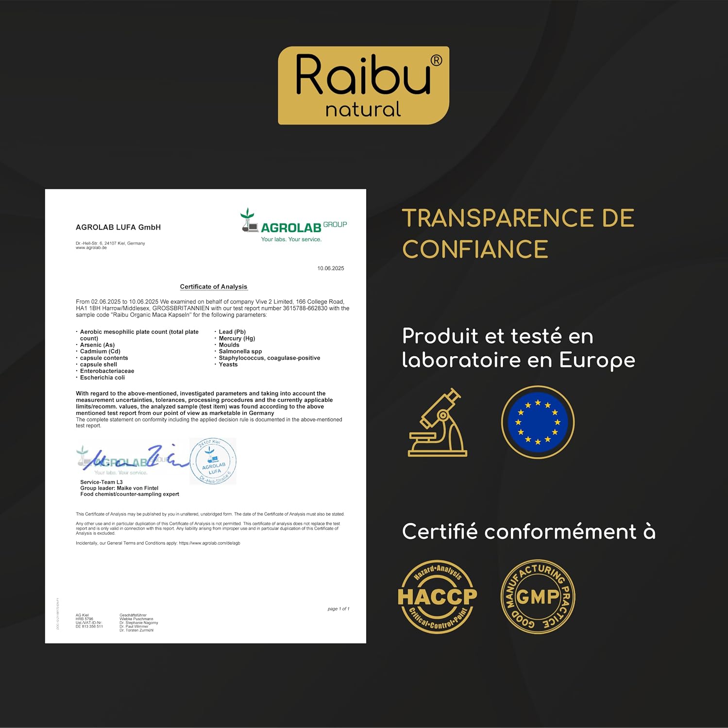 Detalle de Maca Noire BIO du Pérou – Haute concentration 12 800 mg par jour, 180 gélules