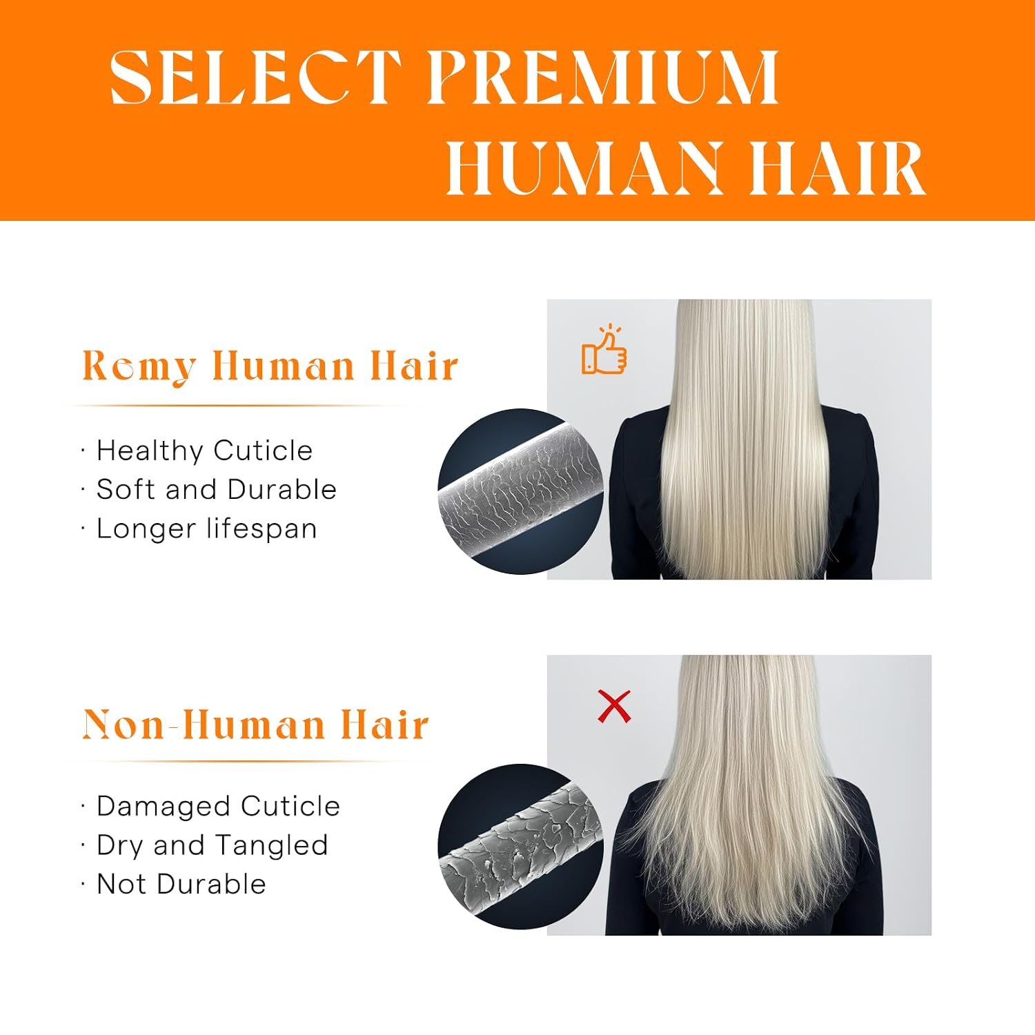 Detalle 2 de Sunny Hair 22 Inch Weft Hair Extensions – Remy Human Hair, Double-Wefted, Dark Honey Blonde Mix