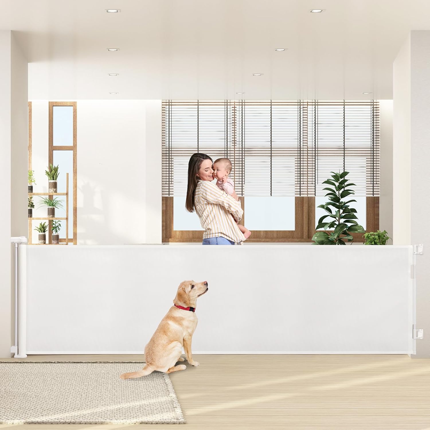 Detalle de HollyHOME retractable stair gate 300cm