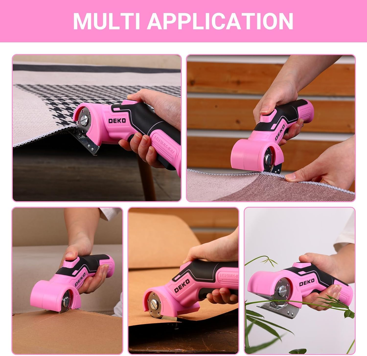Thumbnail 5 de DEKOPRO Rechargeable Electric Box Cutter with 2 Blades (Type-C Charging, LED, Safety Lock)