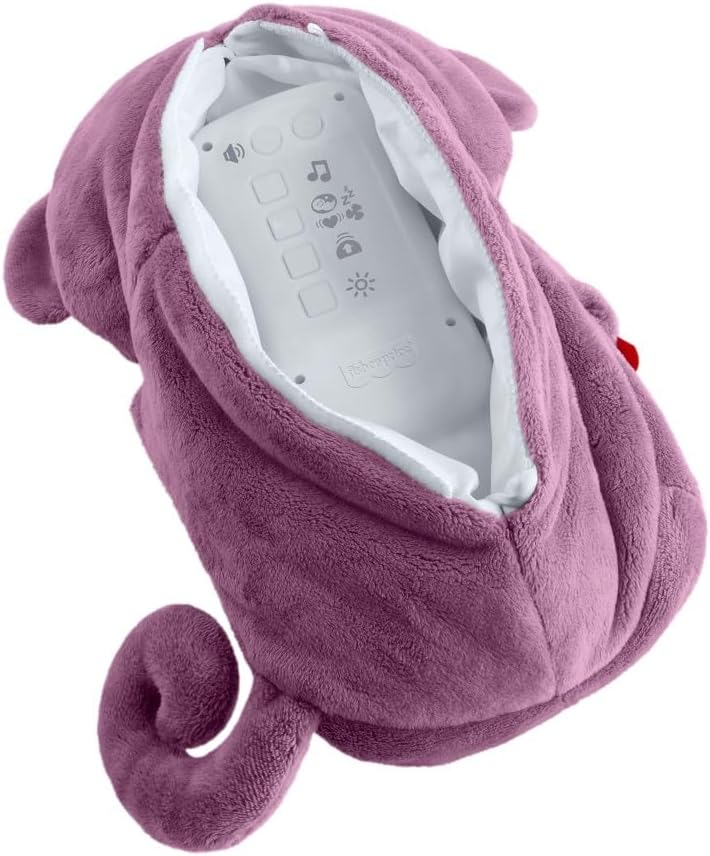 Detalle de Fisher-Price Scimmietta Viola Soffice Relax: peluche sensoriale con movimento respiratorio, luci calmanti e melodie per neonato