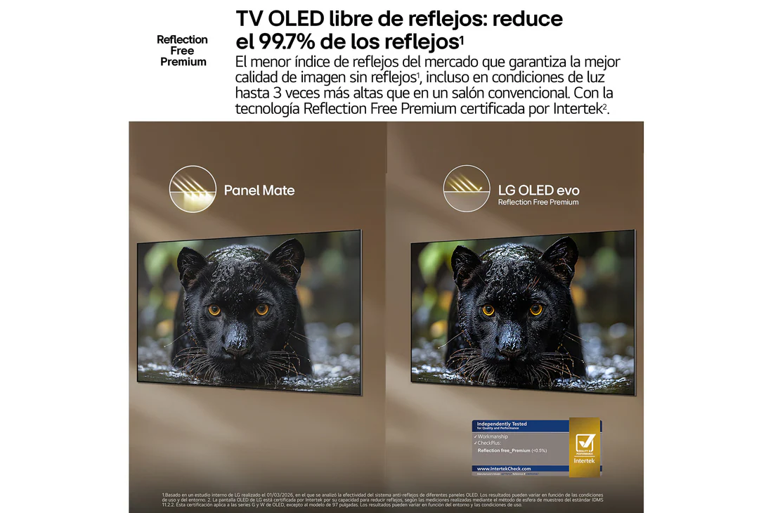 Detalle de LG OLED evo AI G6 65 pulgadas 4K (2026) – OLED65G64LW