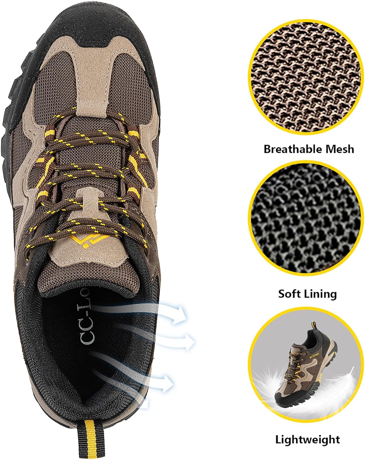 Thumbnail 4 de CC-Los Damen wasserdichte Wanderschuhe mit leichtem WP-Design (Größe 36–43) für Outdoor & Klettern