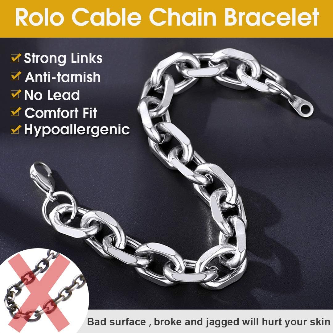Detalle de ChainsHouse Bracelet Argent Homme 21 cm