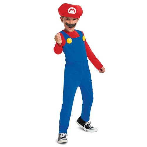 Thumbnail 1 de Disguise Super Mario - Disfraz Super Mario Oficial - Incluye Bigote y Gorro - Talla S de 4/6 Años
