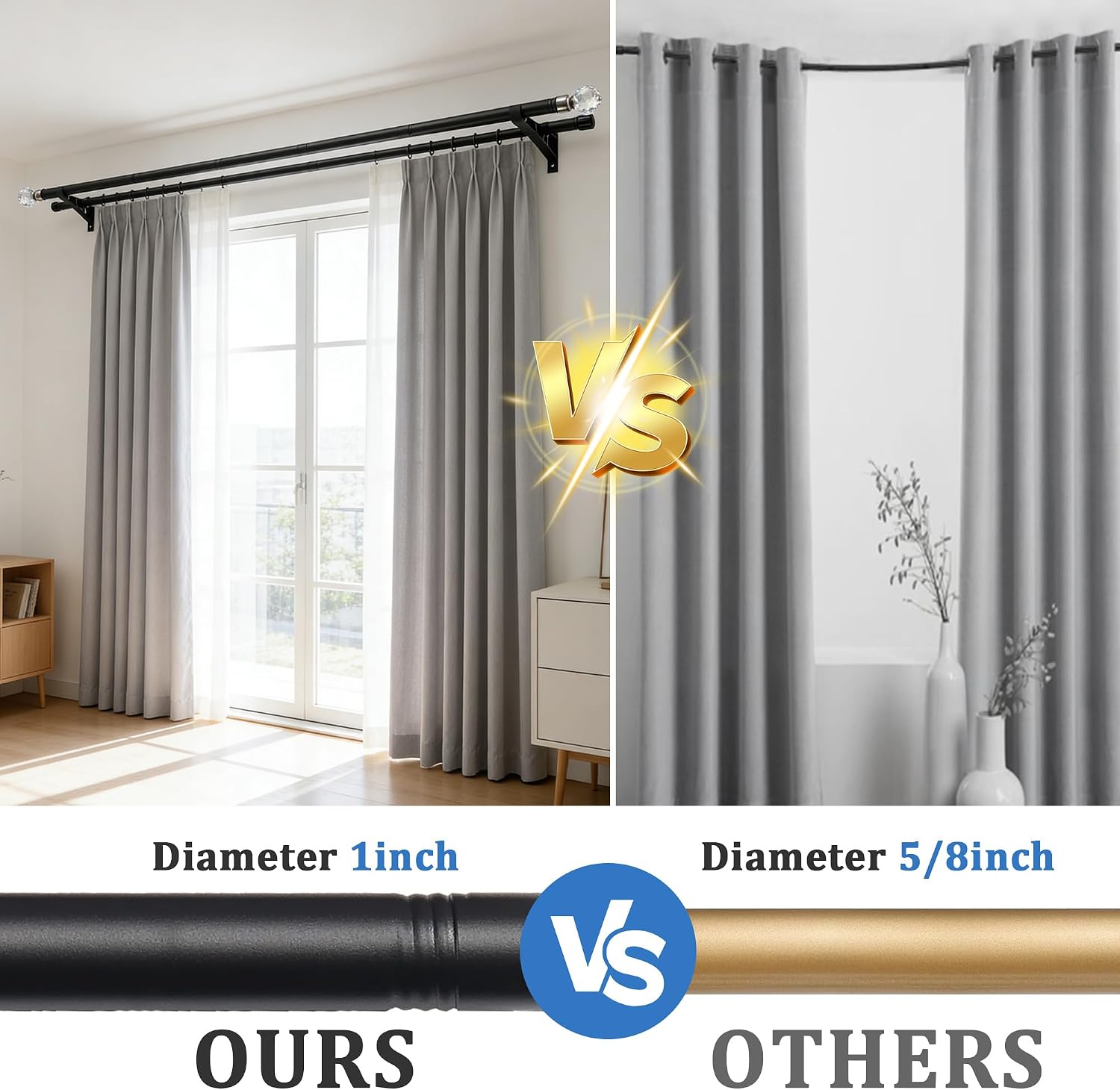 Thumbnail 2 de Double Curtain Rod, 1-Inch Diameter