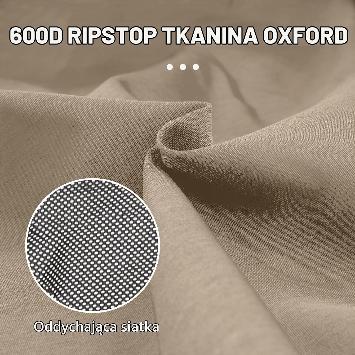 Detalle de Naturehike L04 składane krzesło kempingowe, aluminiowa rama, khaki M