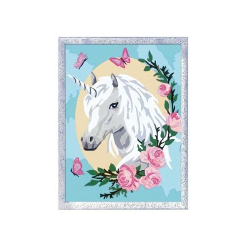Detalle de Ravensburger CreArt Kids 18x24 cm, kit peinture numéro, licorne fleurie 🎨