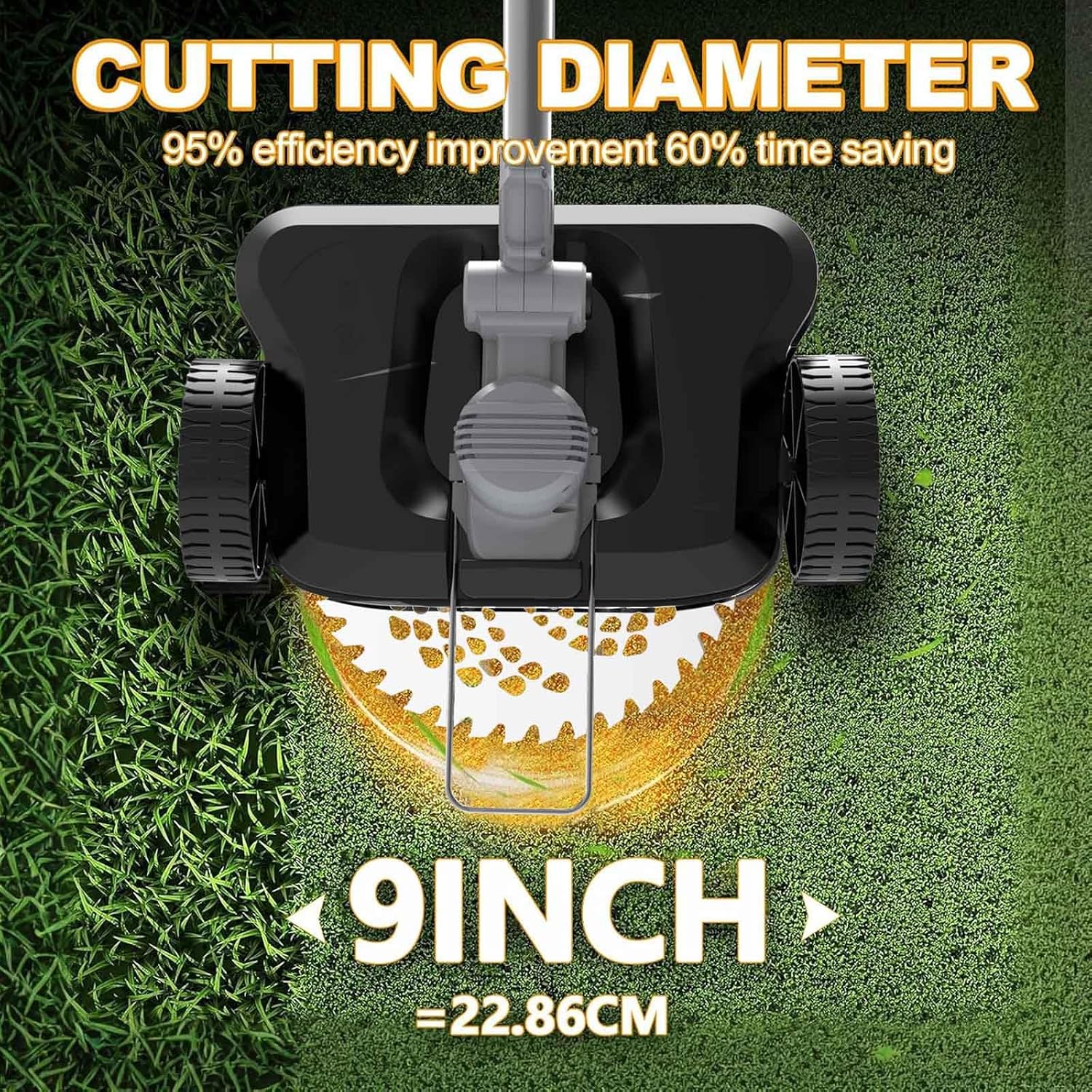 Detalle de Rasentrimmer Mit Akku 21V – 5-in-1 Freischneider mit 2×4,0 Ah Akkus und 750 W