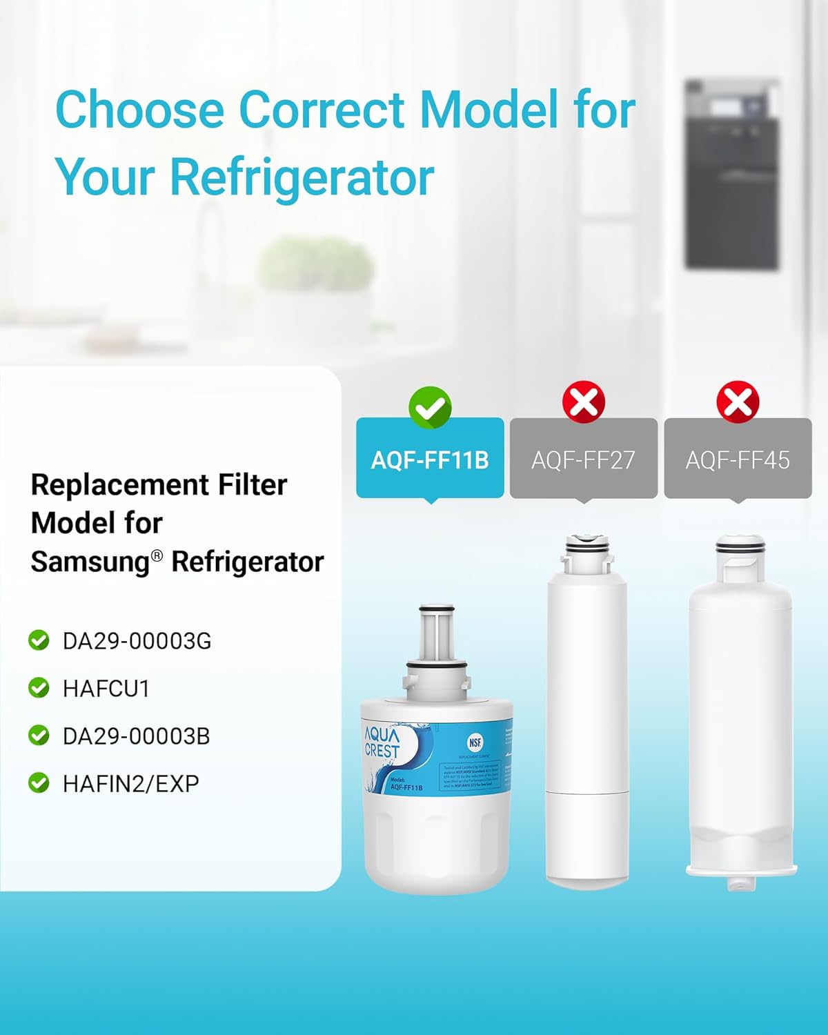 Thumbnail 1 de AQUA CREST DA29-00003G fridge water filter 300 gal