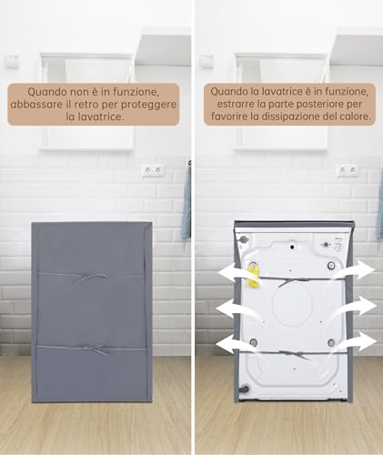 Detalle de HAUSPROFI Copertura Lavatrice Esterno 420D – Protezione impermeabile per lavatrici e asciugatrici