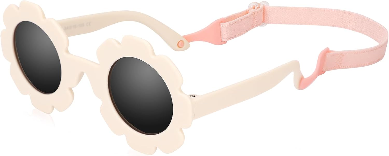 Thumbnail 6 de Hifot baby sunglasses with strap – cute flower polarised sunglasses with UV400 protection (0–24 months)
