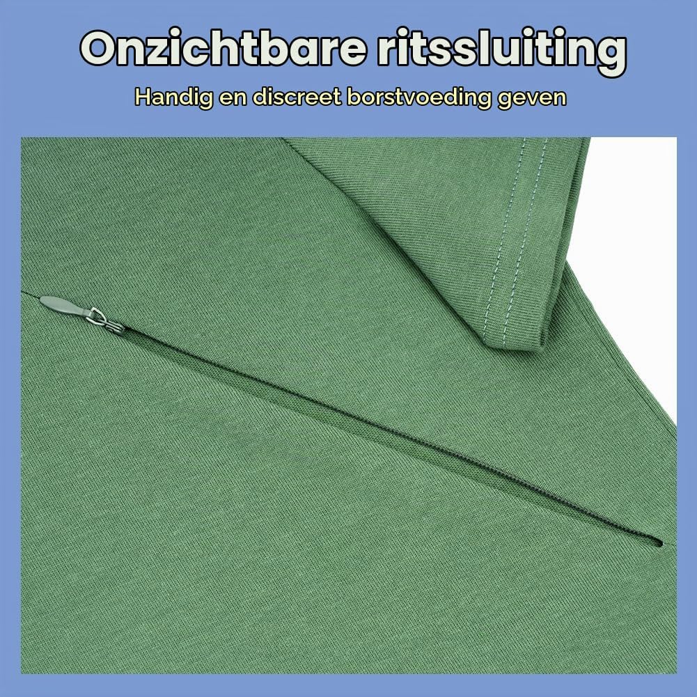 Detalle de Aolso borstvoedingstop voor dames met korte mouwen en ronde hals