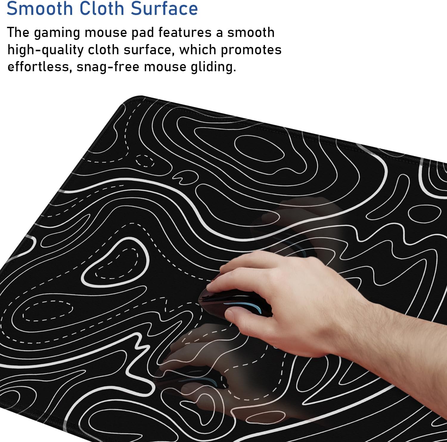 Detalle 1 de Hsmienk Extended Gaming Mouse Pad, 31.5 x 15.7 in, Waterproof, Stitched Edges