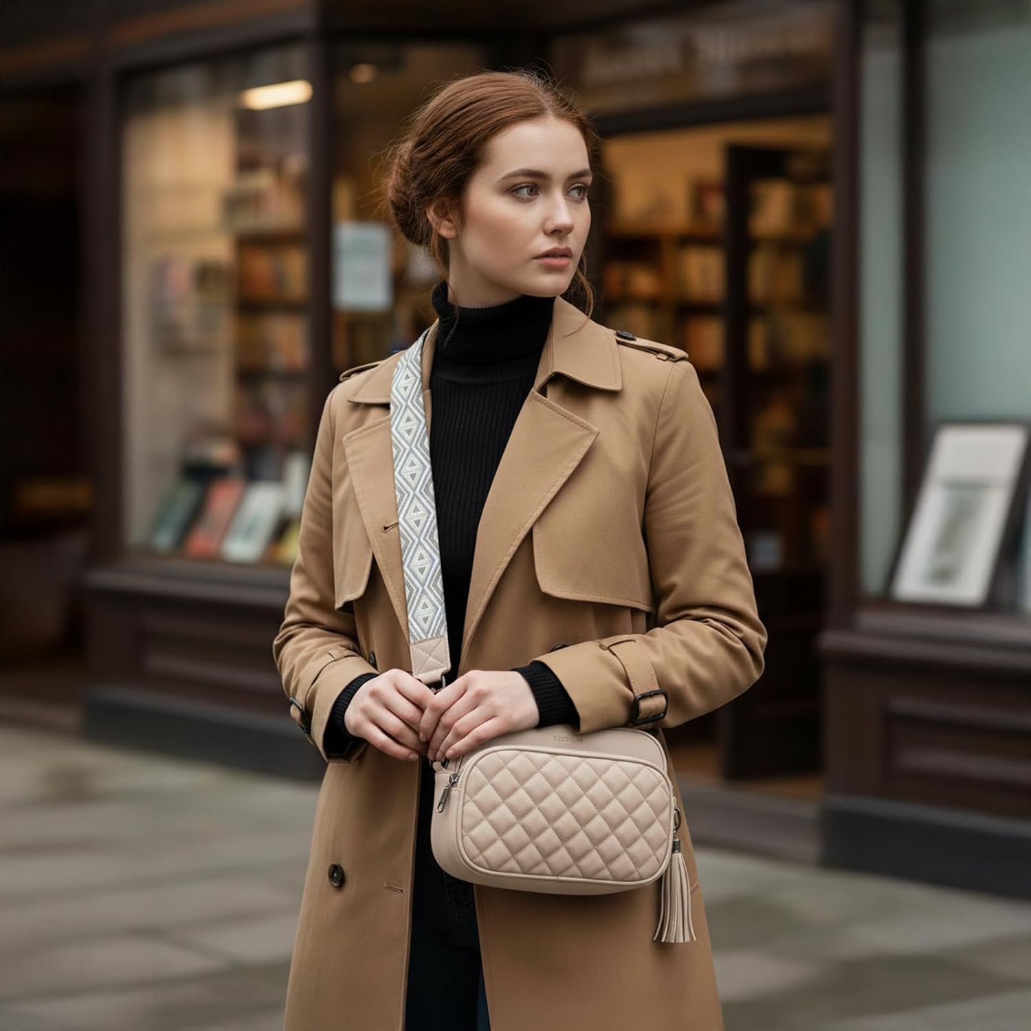 Thumbnail 1 de Mirevelle Damen Crossbody Handtasche mit mehreren Fächern und breitem, verstellbarem Gurt – umhängetauglich für Alltag & Reisen