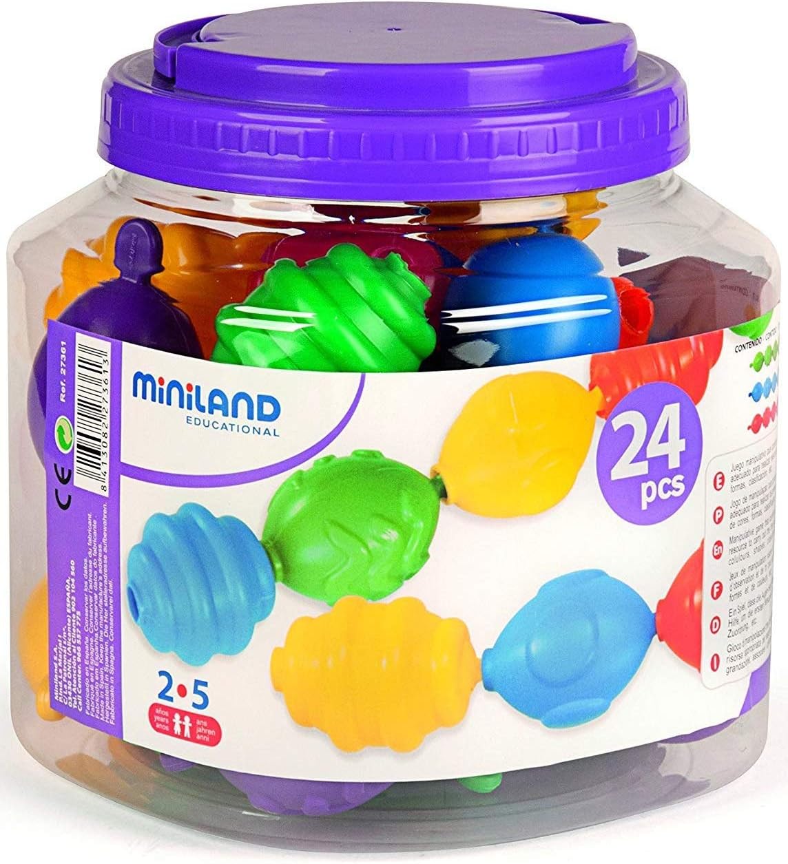 Detalle de Miniland Éducatif Maxichain Lot de 24 pièces