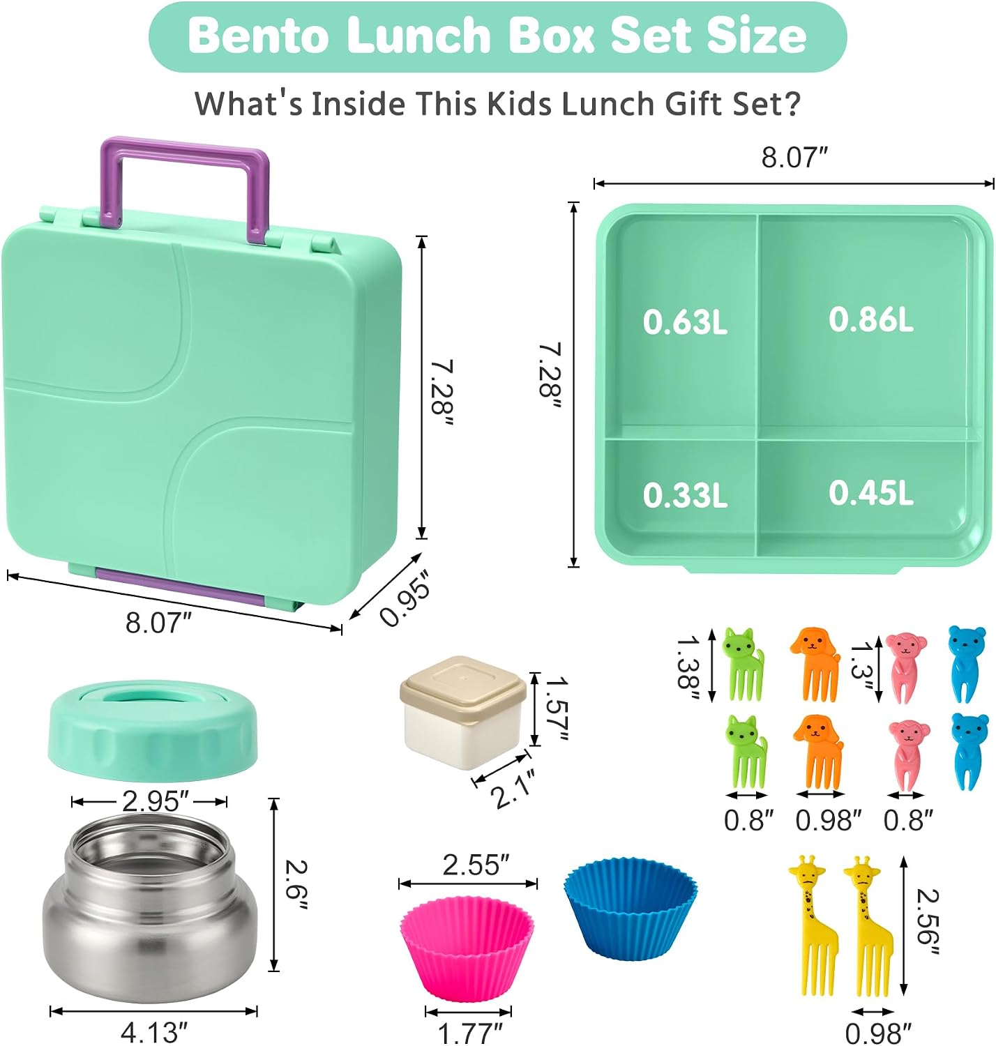 Detalle de Bento Lunch Box Set with 9.5 oz Soup Thermo