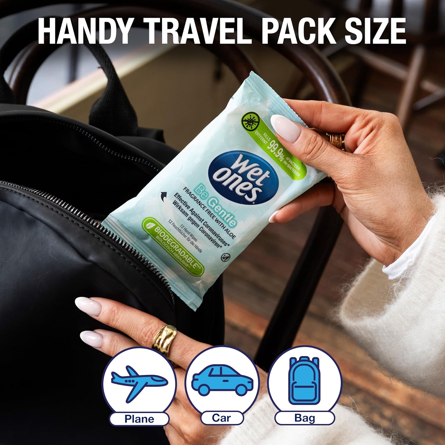 Thumbnail 4 de Wet Ones Be Gentle Plastic Free Antibacterial Pocket Wipes