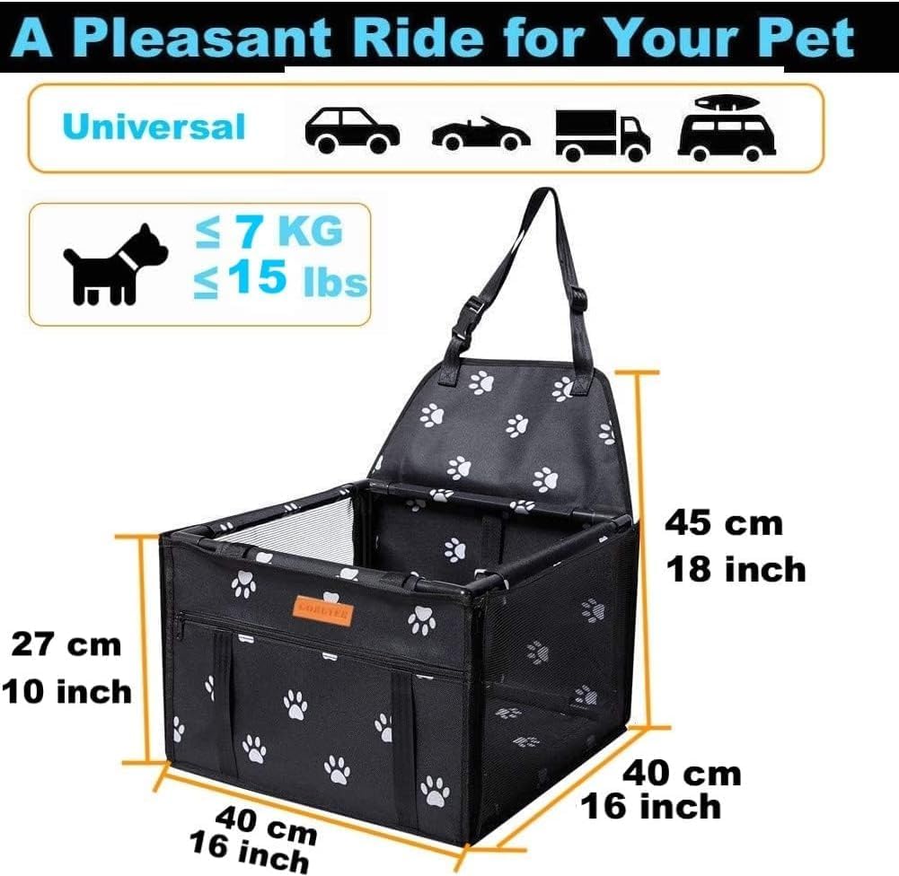 Detalle de GOBUYER Pet Car Seat Booster 40x40 cm