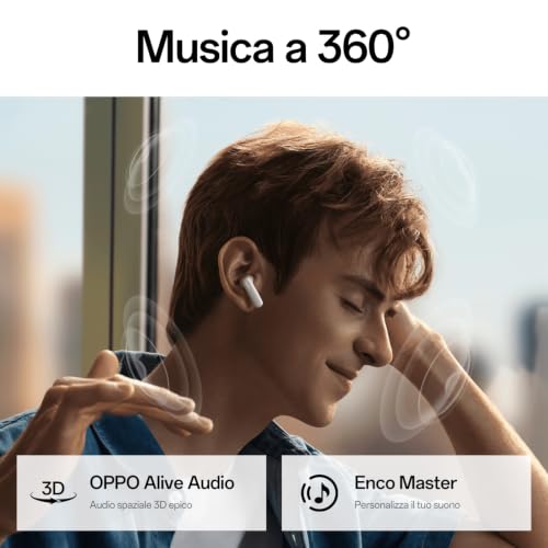 Detalle de OPPO Enco Buds3 Auricolari In-Ear Wireless: 48h di autonomia, IP55 e traduzione IA in tempo reale