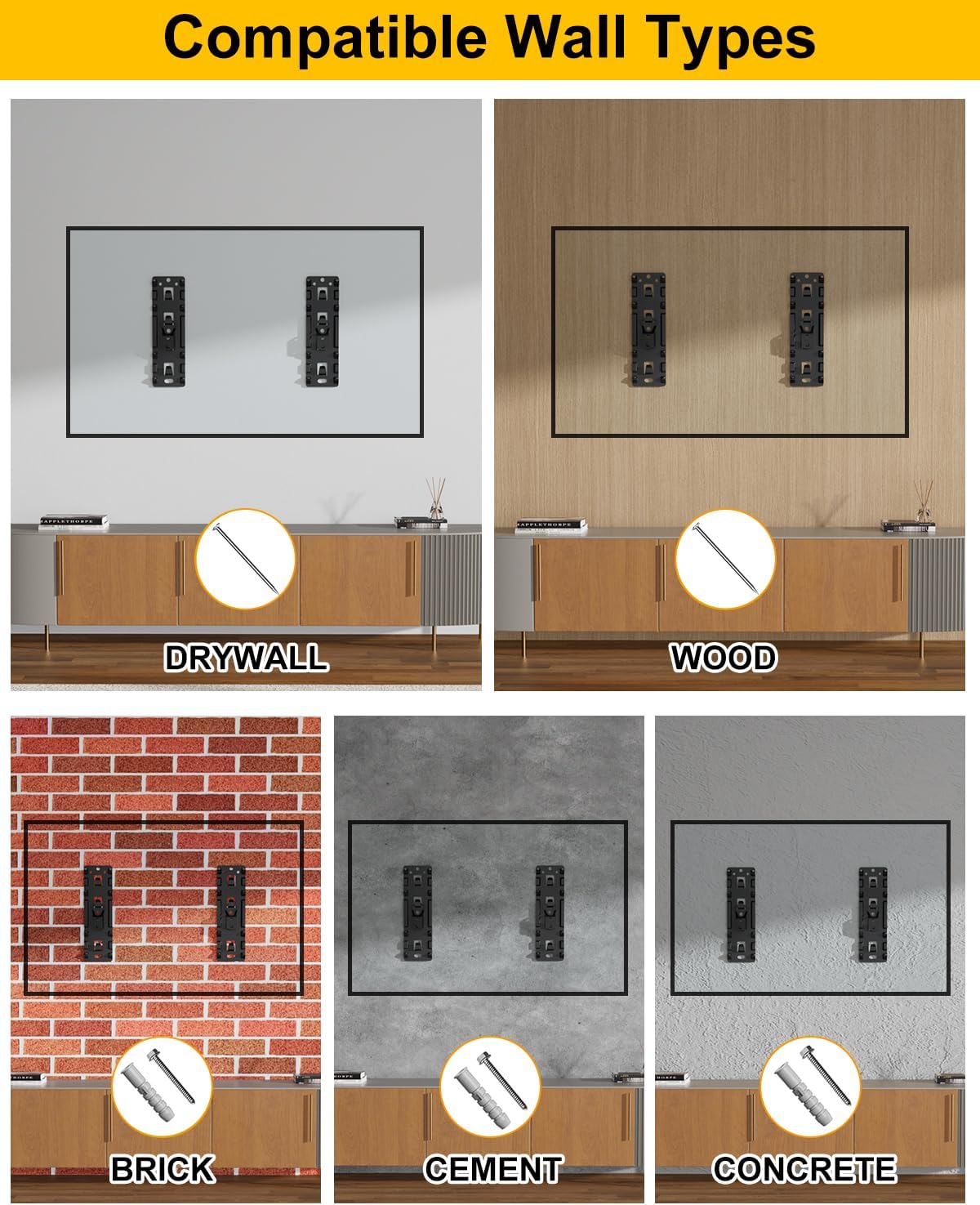 Detalle 2 de FORGING MOUNT No Stud TV Wall Mount for 26–100" TVs