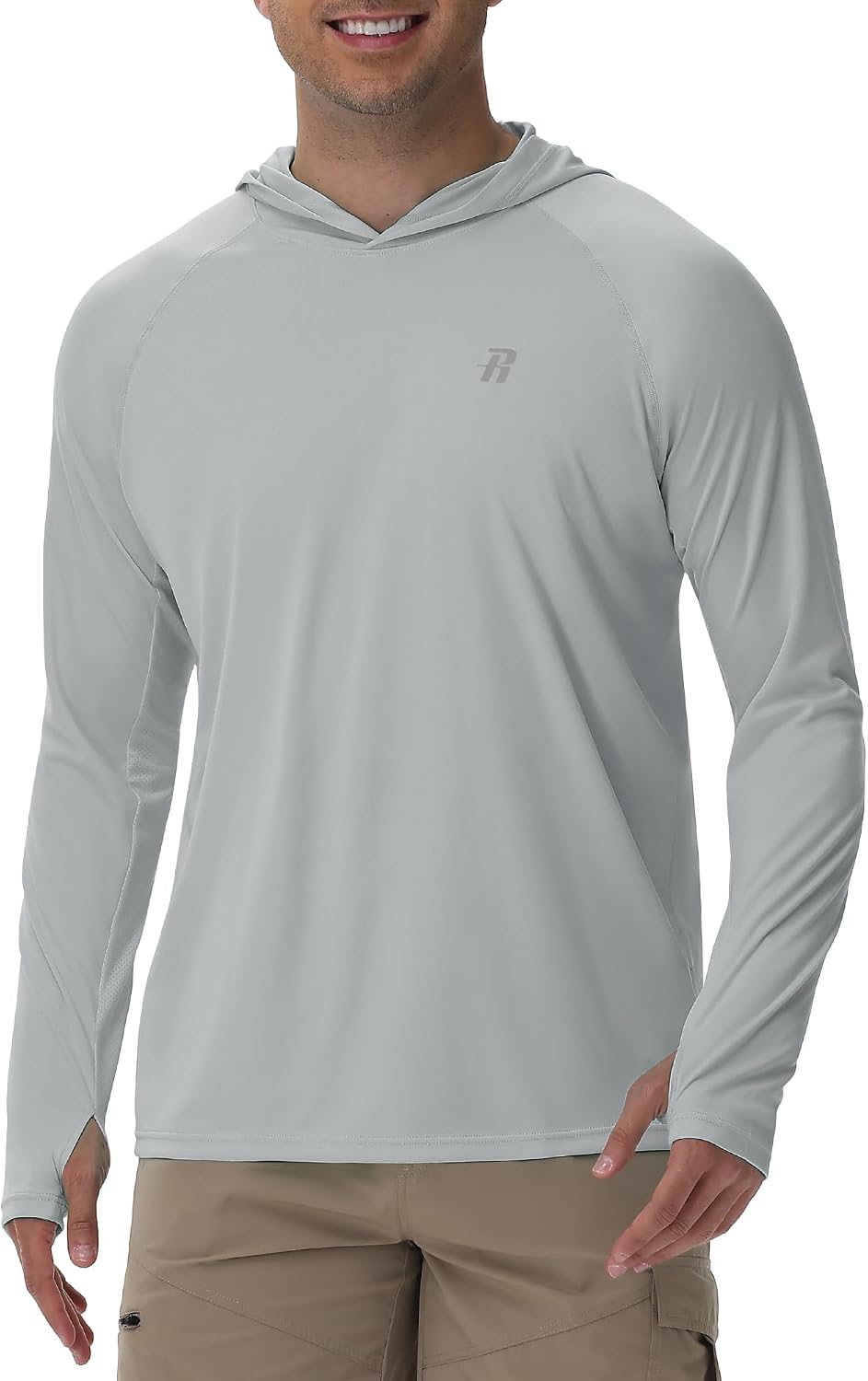 Detalle de Runhit UPF 50+ Fishing Hoodie for Men: Long Sleeve Sun Protection Shirt