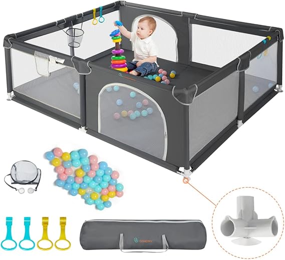 COMOMY Parque Infantil Bebé 180x200 cm 🎉 Diversión y Seguridad