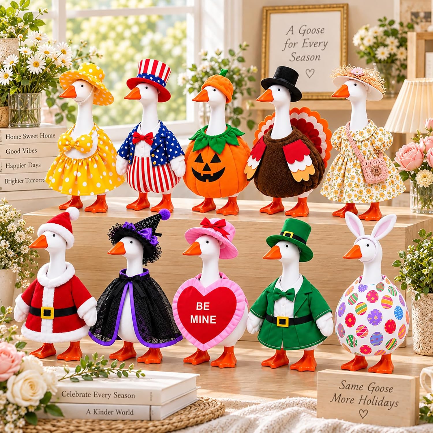 Thumbnail 6 de SECVOY Desk Goose Outfits 10-Piece Seasonal Set for 7-Inch Desk Geese