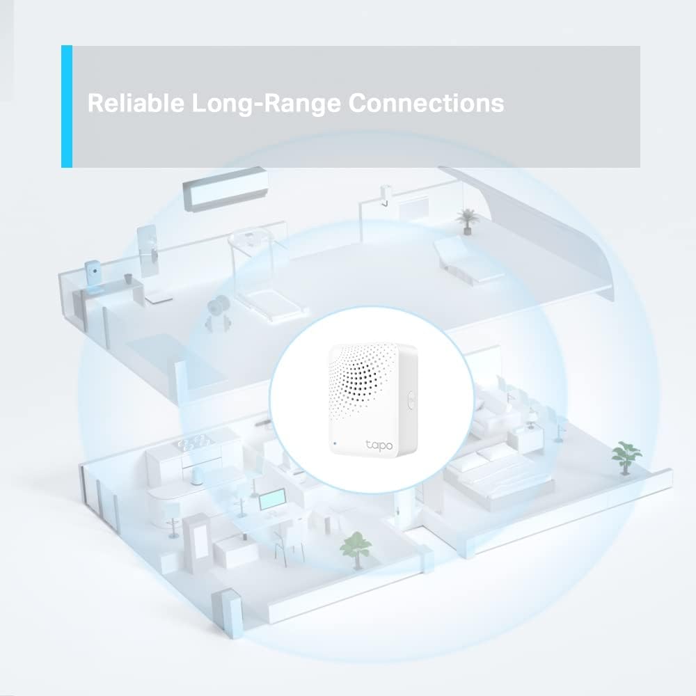 Detalle 2 de Tapo Smart Hub mit Klingelton Tapo H100: verbindet bis zu 64 Sensoren & Schalter (nicht kompatibel mit Kasa KE100)