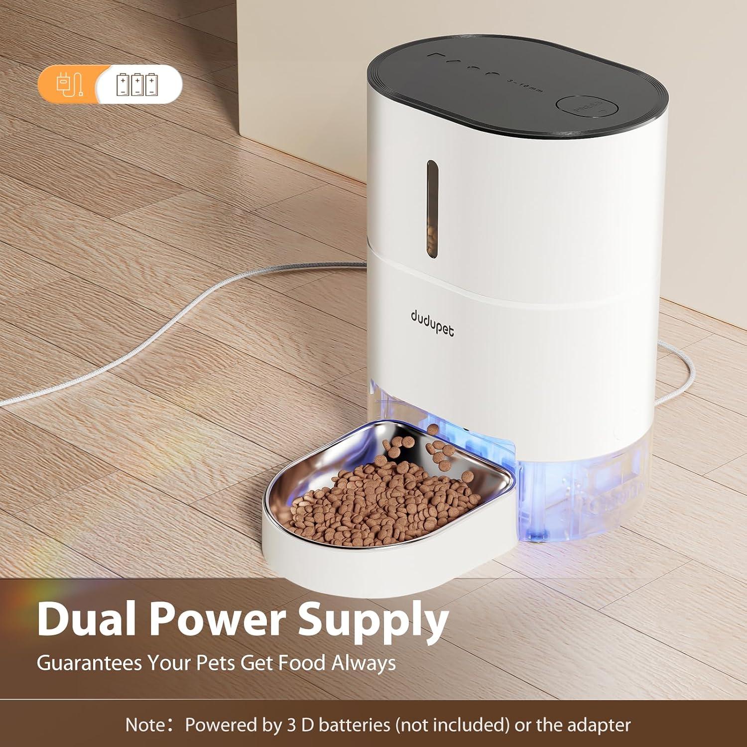 Detalle de DUDUPET Futterautomat Katze 4 l